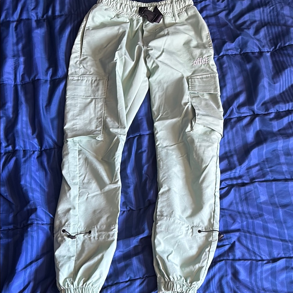 Lime Parachute Cargo Joggers